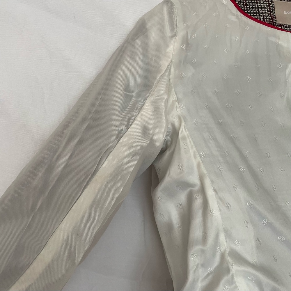 Banana Republic Red Tweed Cropped Blazer - Picture 14 of 16